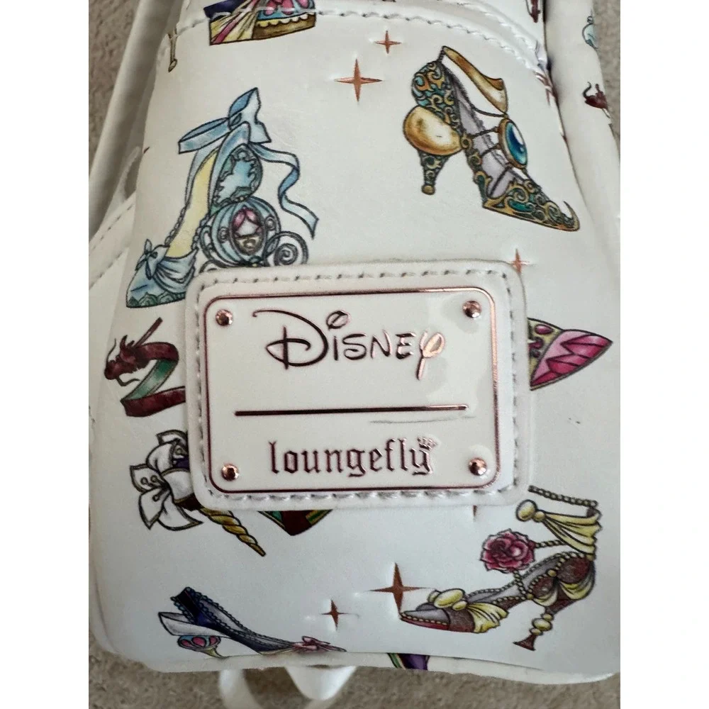 Disney Loungefly EXCLUSIVE Princess Runway Shoe Mini Backpack Rose Gold Hardware